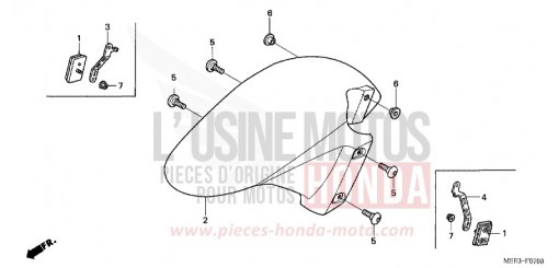 KOTFLUEGEL, VORNE (CBR600RR3/4) CBR600RR3 de 2003